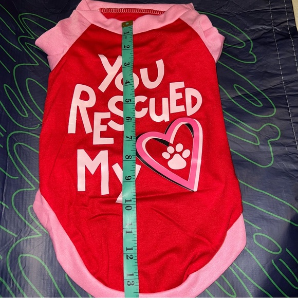 Pink and red Dog clothes vest. Size L - Picture 5 of 9